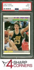 1987 FLEER #32 MARK EATON JAZZ PSA 9 SET BREAK