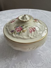 Rosenthal Porzellandose mit Deckel | Thomas Bavaria Elfenbein | floral