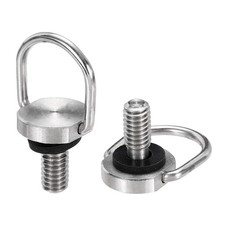 1/4" Stainless Steel Ring Screw, 2Pcs Fixing Screw for Camera, Silver