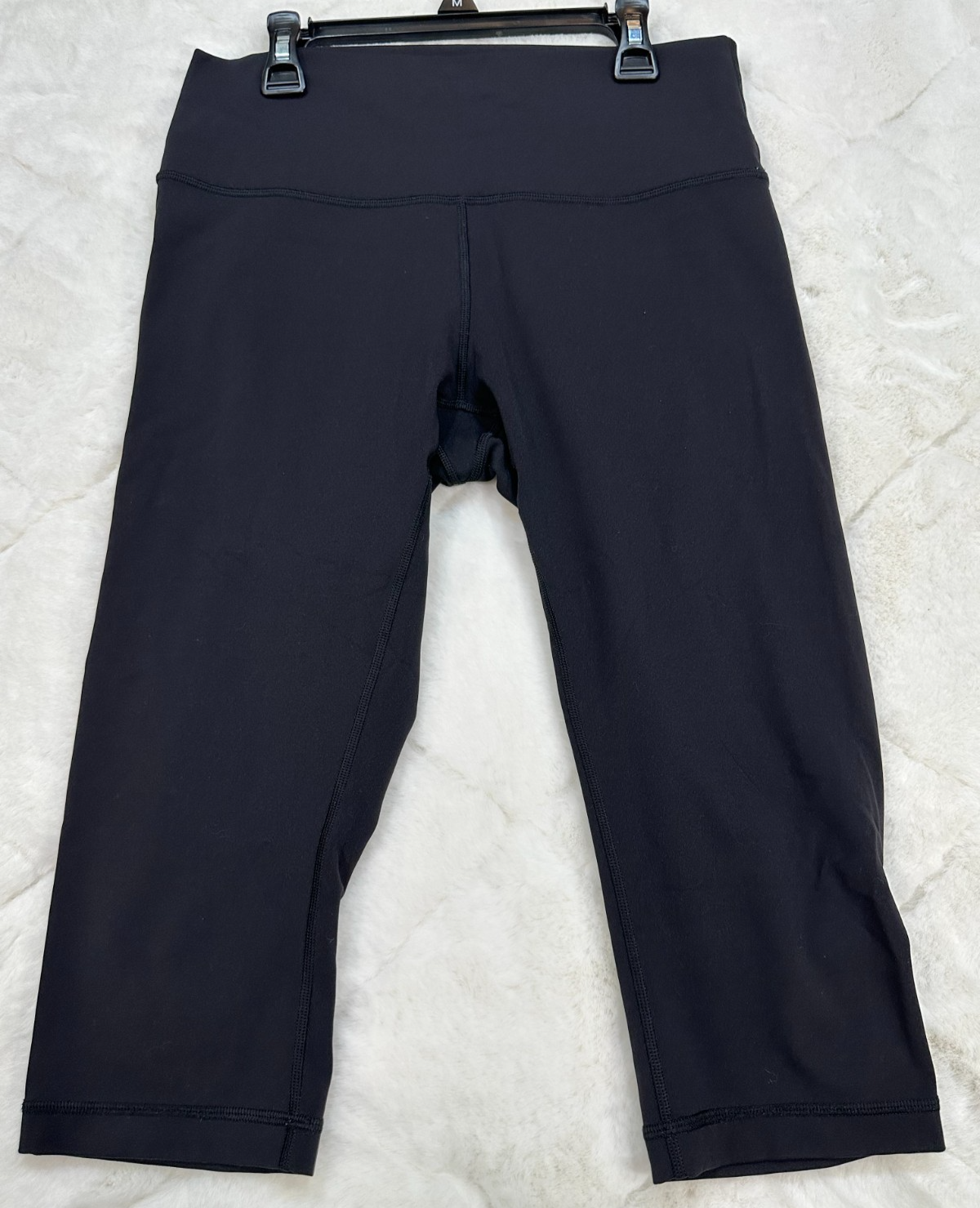 Lululemon Black Capri Leggings Size 10 | High Rise Cropped Yoga Pants