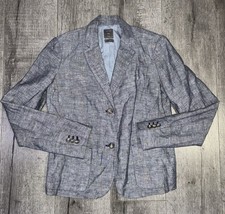 GAP Women  s Blue 2 Button Pocket Blazer Long Sleeve Size 8, 089