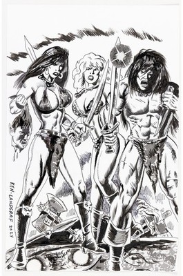 Conan Barbarian Red Sonja Queen of the Black Coast ORIGINAL ART Ken Landgraf '24