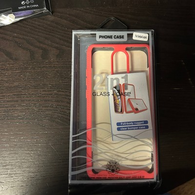 New Coolpad Legacy Coral Pink Glass & Phone Case 2-In-1 