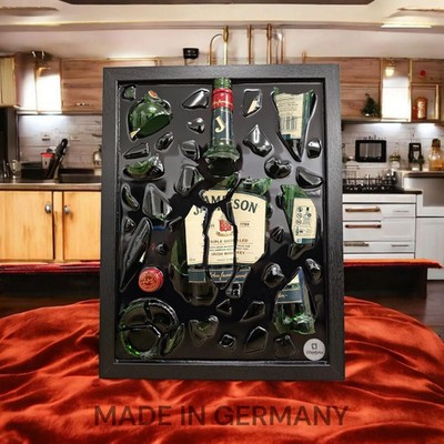 Jameson Whiskey Wandbild 3D Rahmen Irish Whiskey Bar Deko Geschenk Shadowbox