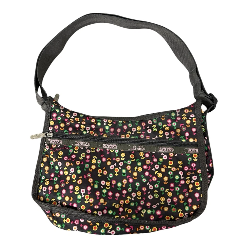 Lesportsac vintage floral baguette/mini hobo bag - Image 2 of 4