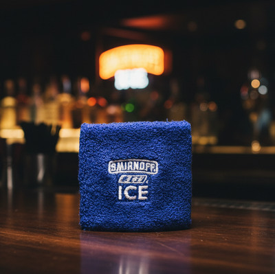 Smirnoff Ice Wodka Mix Getränk Schweißband Sport Fitness Glas Gläser NEU