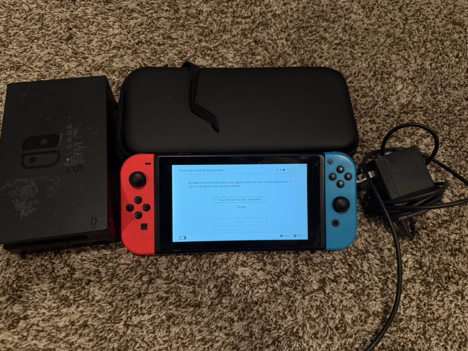 Nintendo Switch HAC-001(-01) Console Bundle Works! w/ Dock, Charger, 64GB SD