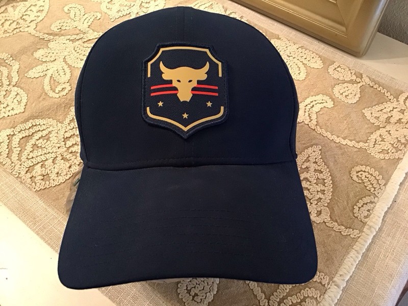 New Under Armour PROJECT ROCK x FREEDOM 2021 Veterans Day Hat, BLUE, Stretch Fit