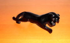 Skulptur Panther Figur Briefbeschwerer Schwarzer Jaguar  Marmor Obsidian 225 g