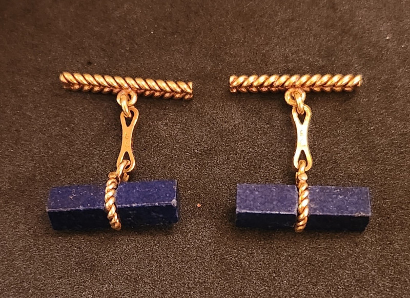 Boucheron 18K Lapis Lazuli cufflinks