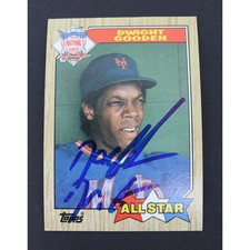 Dwight Doc Gooden Mets Autographed Inscribed 1987 Topps All Star #603 CX Auth