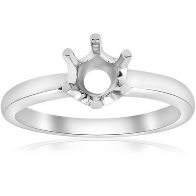 Solitär Sonnenwende Stil Verlobungsring Fassung 14K Weißgold