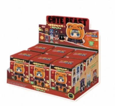 FULL SET (6 PCS) NARUTO BEAST PARTY SITTING SERIES 2 VINYL PLUSH TOPTOY GIFT