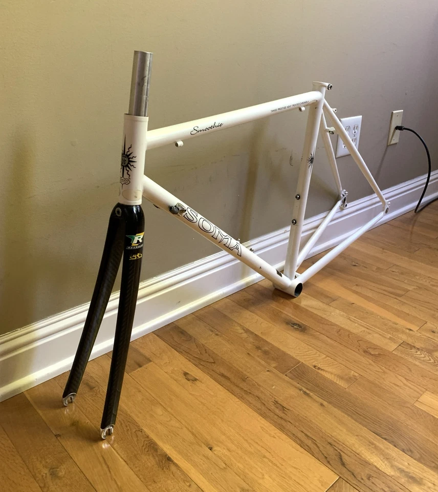 SOMA Smoothie Road Bike Frame 54cm Tange Prestige Cr-Mo Steel White – Used - Image 2 of 4