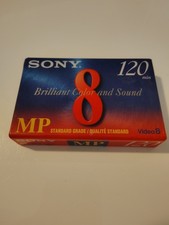 Sealed SONY standard grade MP Video 8 120 min Blank Tape