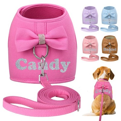 Personalized Dog Harness and Leash set Custom No Pull Pet Vest