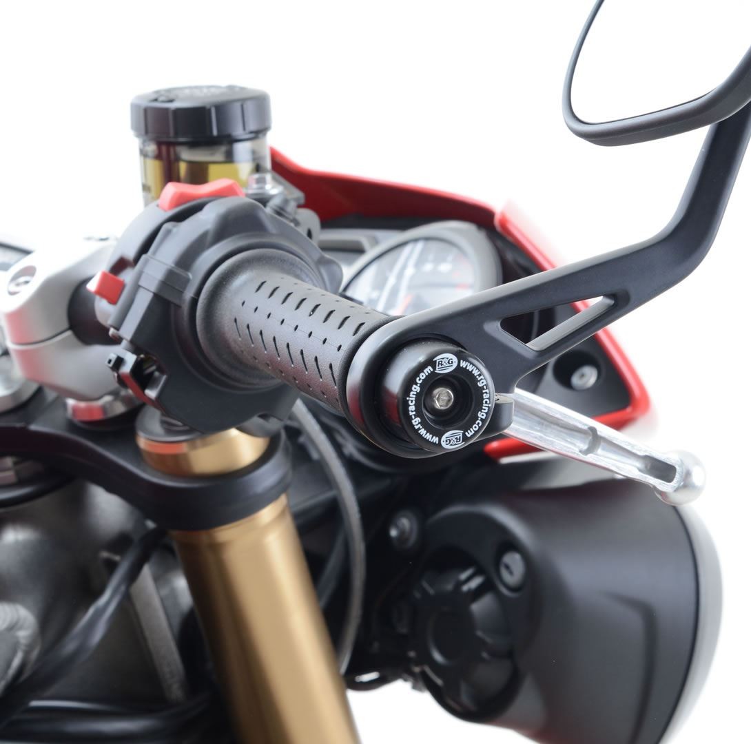 R&G Bar End Sliders Black Triumph Speed Triple R 2016