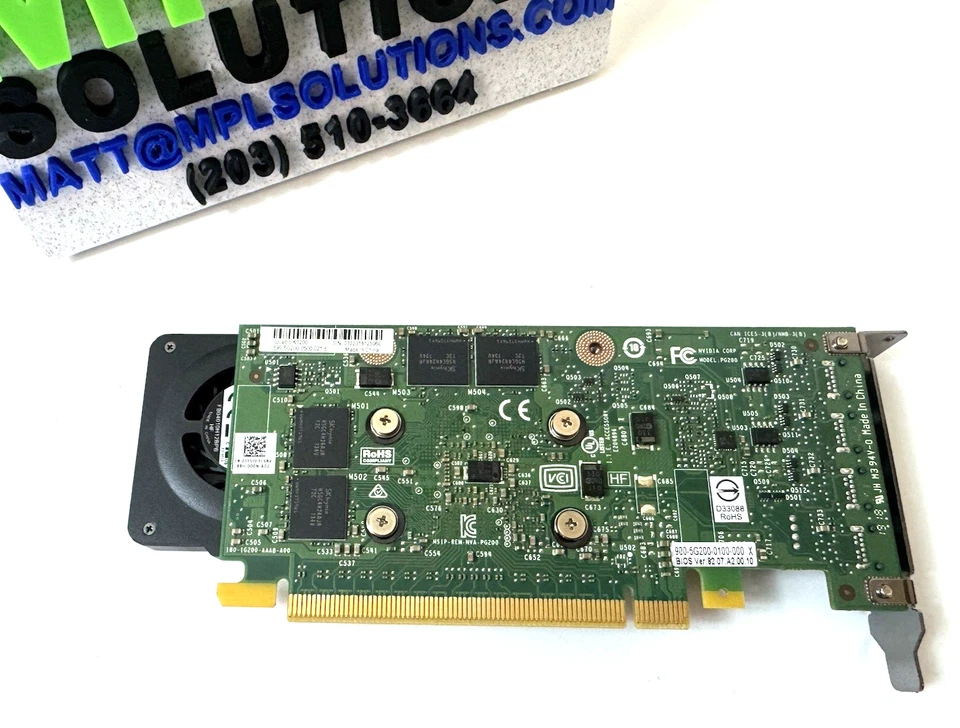 Dell NVIDIA Quadro K1200 4GB GDDR5 PCIe Low Profile Graphics Card 5Y5J0 - Image 3 of 3