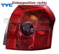 TYC 11-0763-01-2 Heckleuchte Rechts RüCklicht Hecklicht RüCkleuchte