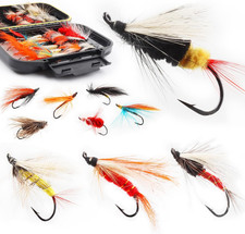 Fly Fishing Flies Kit Dry Wet Nymph Tenkara Popper Streamer Box