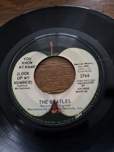 The Beatles Let it Be & You Know My Name Look Up My Number 45RPM 7" Vinyl Record - Picture 3 of 3