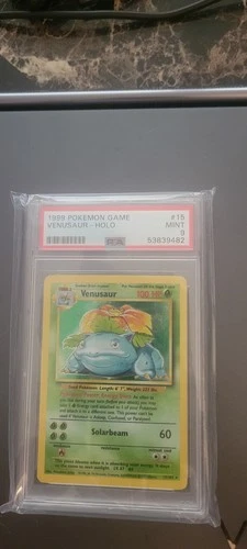 PSA 9 Base Set Venusaur #15 Holo Rare 1999 Pokemon TCG Card