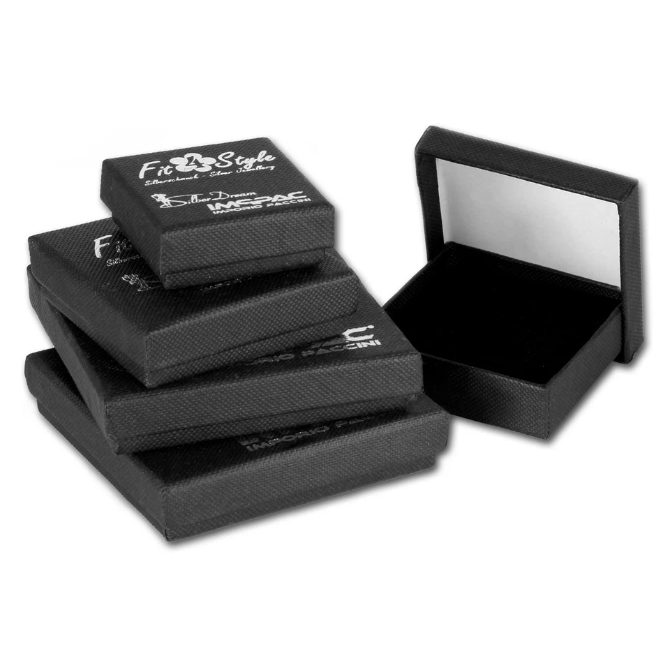 Amello Collana Cuore Argento Nero Gioiello 50cm Acciaio Inox Ceramica ESKX40S5 - Immagine 4 di 4