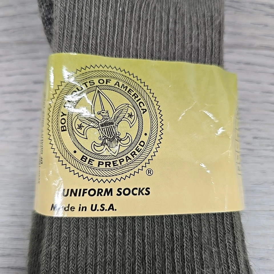 Boy Scouts Official Uniform Sensura Crew Green Socks - Size Large *NEW* - Image 3 of 4
