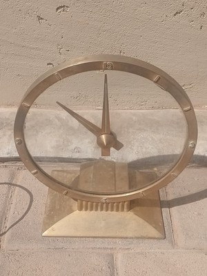 Vintage Art Deco Jefferson Golden Hour Electric Mystery Clock