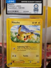 Pikachu 124/165 Expedition Base Set Regular (World Record Holder Card) 1 of 1 !! on eBay