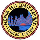 VINTAGE FLORIDA EAST COAST RAILWAY PORCELAIN SIGN FLAGLER SYSTEM GAS OIL TRAIN