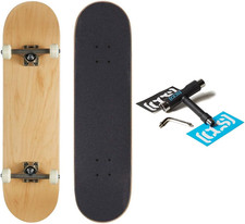 Blank Skateboard Complete Plain Natural Maple Wood Professional Grade Full