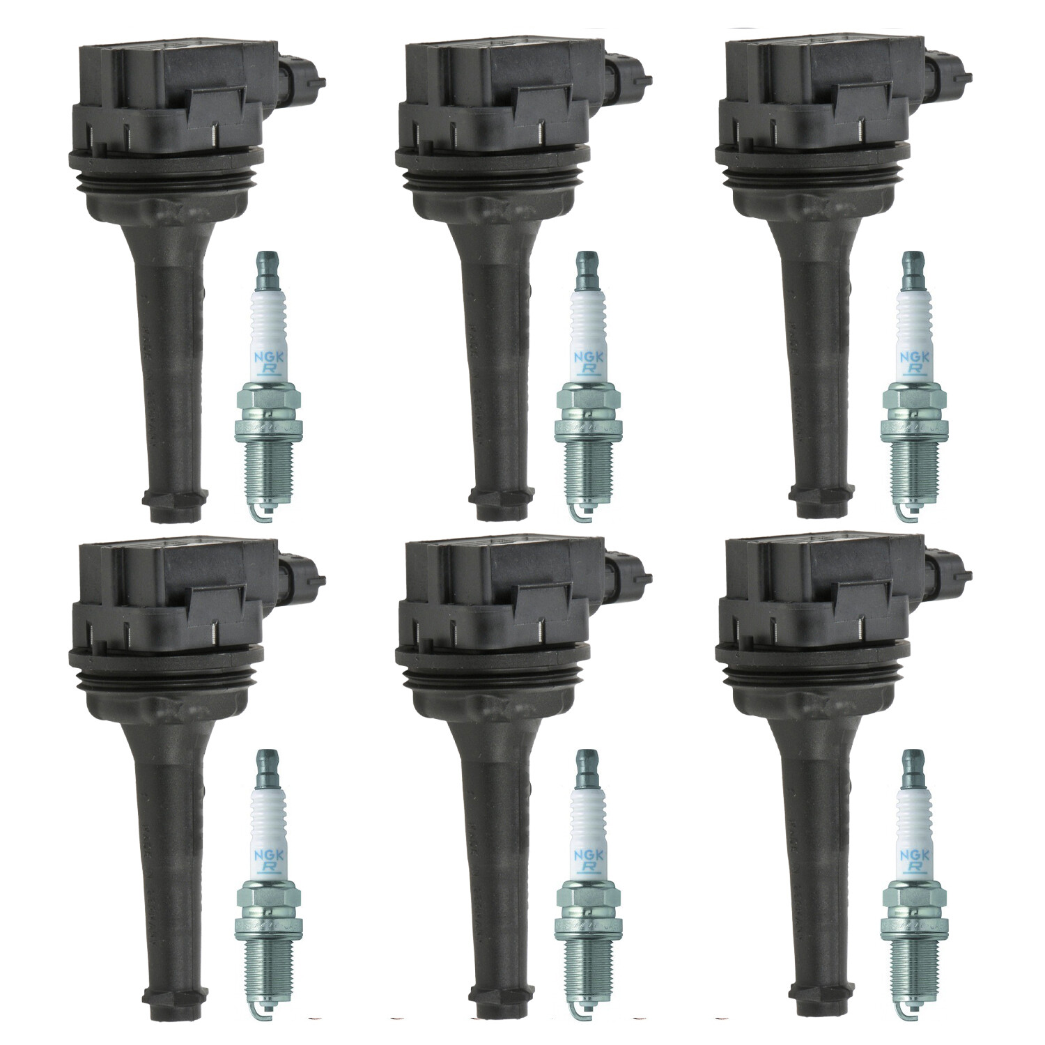 Bosch 6 Ignition Coil NGK 6 Standard Spark Plug Kit For Volvo S80 XC90 L6