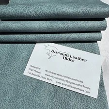 Kingston Blue Print Craft Leather Piece 5" x 8" ET14