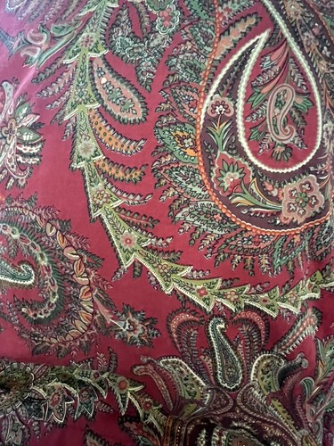 🌷 Pottery Barn Caroline Red Paisley Pillow Sham Euro 100% Cotton French Country - Picture 4 of 6