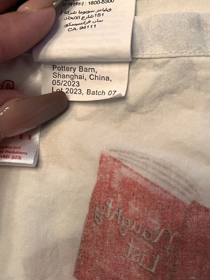 Pottery Barn TEEN Buddy Elf XL TWIN Percale Cotton sheet set Christmas