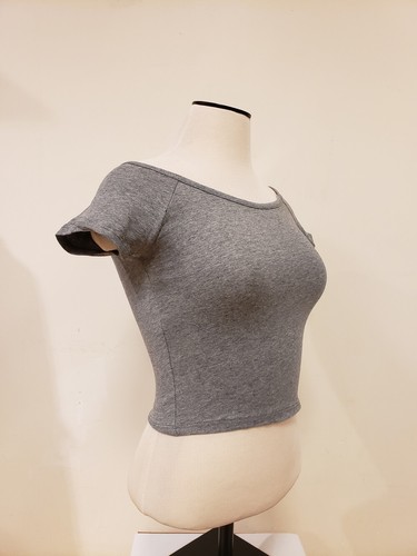 Women Basic Solid Casual Short Sleeve Cotton Crop Top Shirt RT52005 - Picture 3 of 17