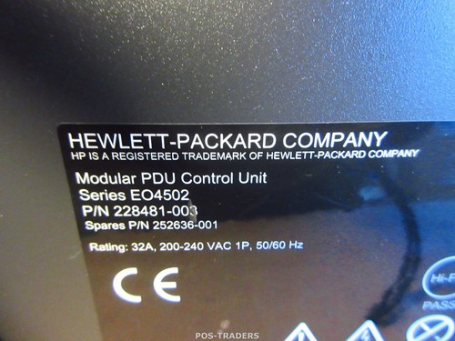 HP 228481-003 417581-B31 E04502 Modular PDU Control Unit 32A 240V + Power Cable - Bild 4 von 5