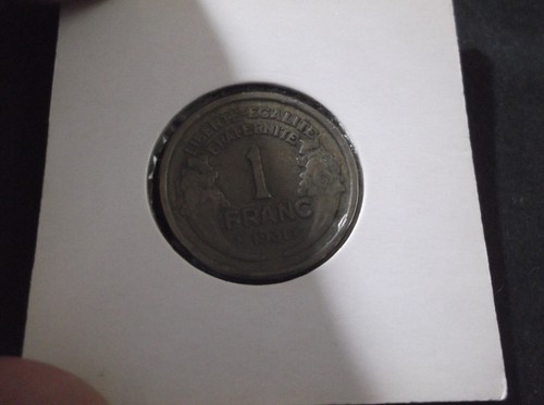 1931 France 1 Franc KM885 Copper-Aluminium Coin !!! - Picture 4 of 4