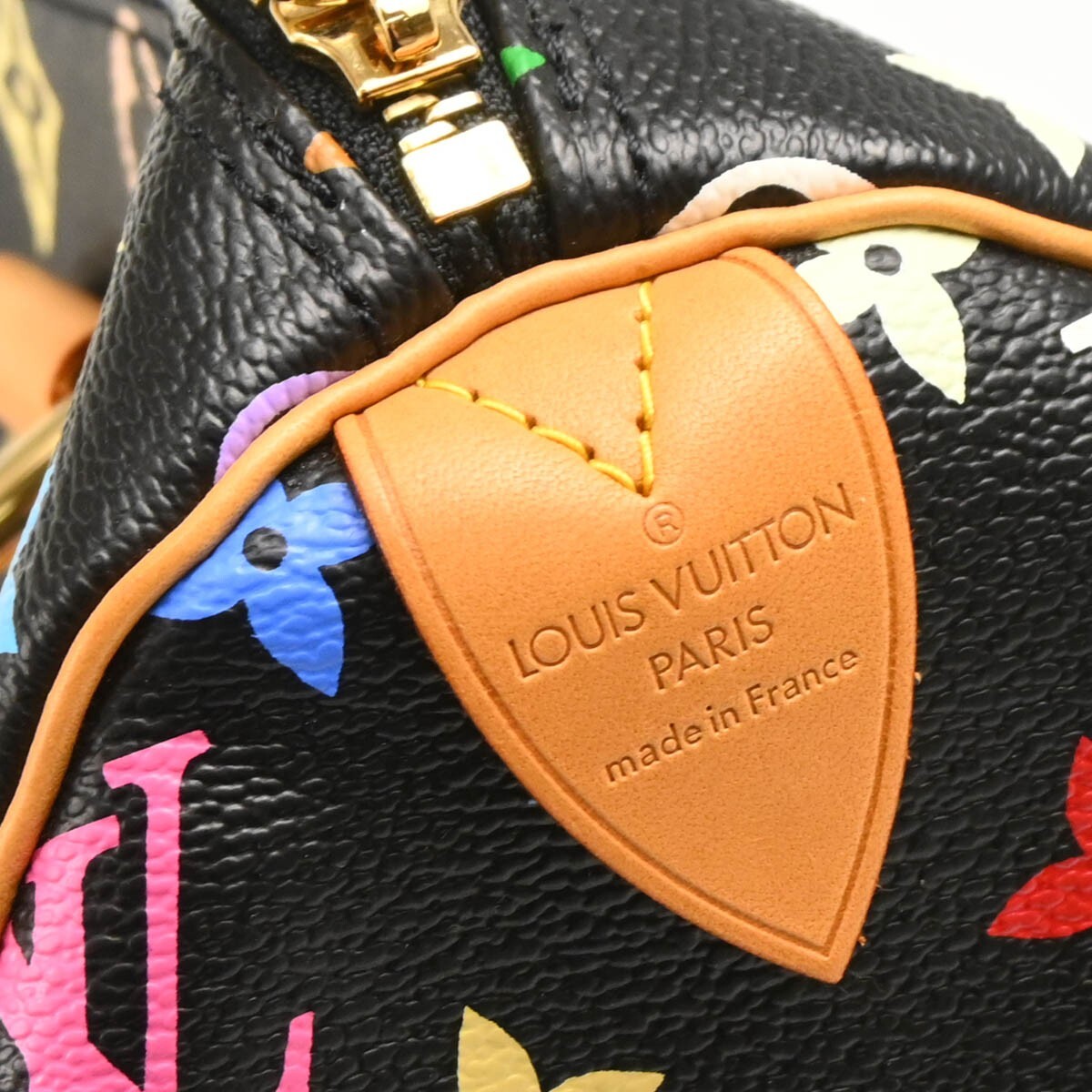 Louis Vuitton Black Monogram Multicolor Speedy 30 Handbag M92642