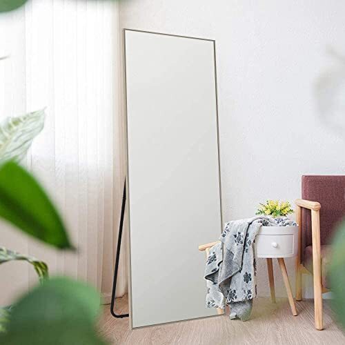 Full Length Mirror Floor Mirror with Standing Holder Bedroom/Locker Room - Picture 8 of 8