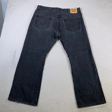Levis 517 Bootcut Jeans Mens Size 36" Waist Dark Wash Denim 5 Pocket Zip U47