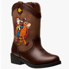 RARE Josmo Disney Pixar Toy Story Woody  Bullseye Sturdy Brown Cowboy Boots NEW