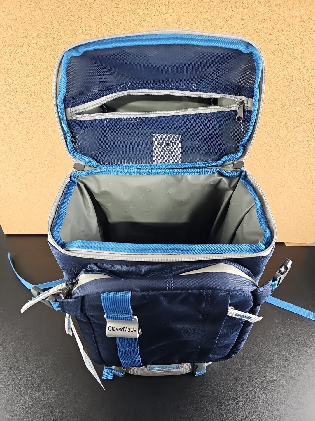 Clevermade Cardiff 24Can Insulated Backpack LeakProof Cooler Bag Navy eBay