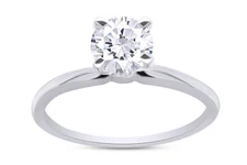 2ct Lab Created Moissanite Solitaire Wedding Engagement Ring 14K White Gold