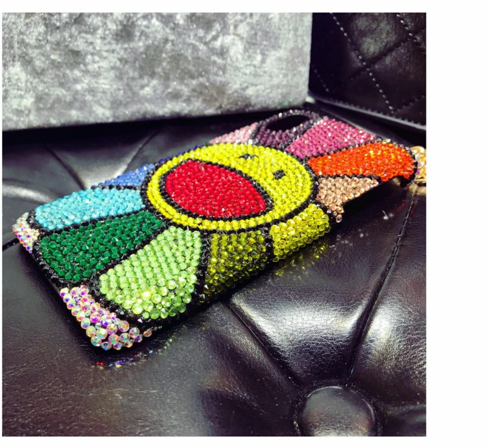 Funda de teléfono cristal girasol brillante diamante brillante para varias fundas de teléfono Foto 4 de 4