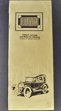 1919 Elcar Brochure Sportster Touring Car Sedan Elkhart Excellent Original