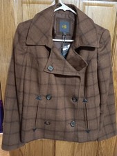 Brown Plaid Blazer Size Med