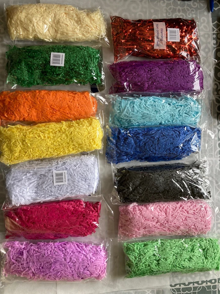 Shredded Tissue Paper LARGE 20 - 25g Bags,Boxes,Hamper,Gift Bag,CraftFree Post