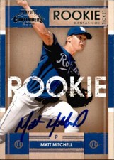 Matt Mitchell Signed 2008 Donruss Playoff Contenders card Kansas City Royals